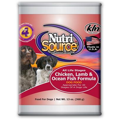 NutriSource Adult Chicken Lamb and OceanFish Canned Dog Food