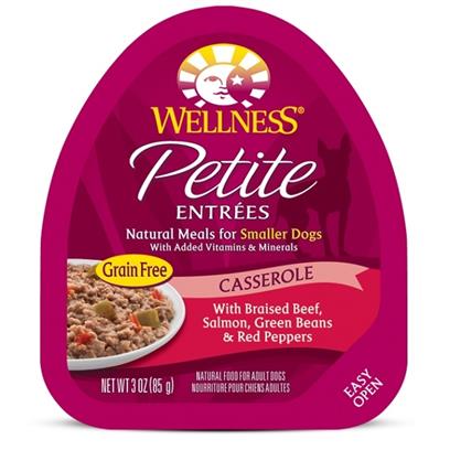 Wellness Petite Entrees Casserole Grain Free Natural Beef and Salmon Recipe Wet Dog Food