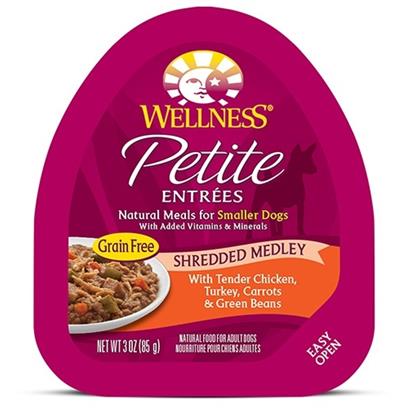 Photos - Dog Food Wellness Small Breed Natural Petite Entrees Shredded Medley with Tender Ch 