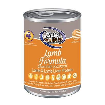 NutriSource Grain Free Lamb Formula Canned Dog Food