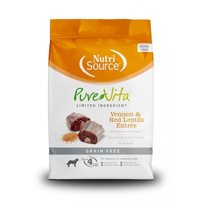 PureVita Grain Free Venison and Red Lentils Entree Dry Dog Food