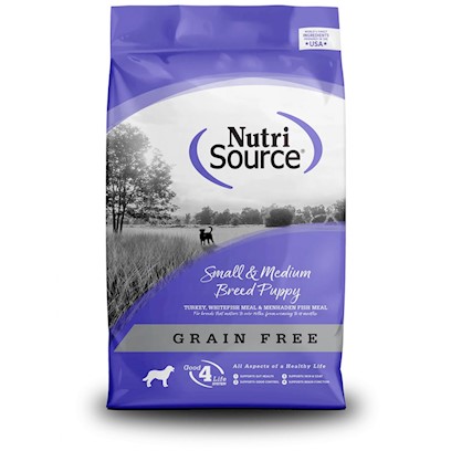 NutriSource Grain Free Small and Medium Breed Puppy, Turkey Dry Dog Food