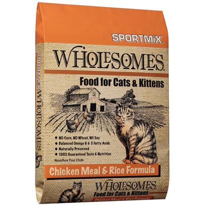 SPORTMiX Wholesomes Chicken Meal & Rice Recipe Dry Cat & Kitten Food