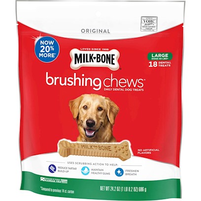 Milk-Bone Original Daily Dental Brushing Chews for Large Dogs