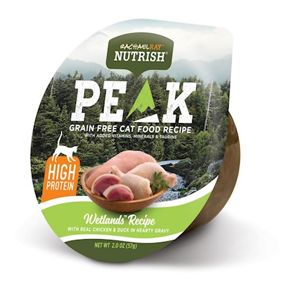 Rachael Ray Nutrish Peak Grain Free Wetlands Chicken Duck in Hearty Gravy Recipe Wet Cat Food