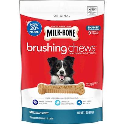 Milk-Bone Original Daily Dental Brushing Chews for Small & Medium Dogs