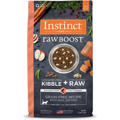 Nature's Variety Instinct Raw Boost Grain Free Recipe with Real Salmon Dry Cat Food