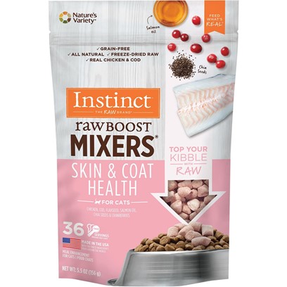 Nature's Variety Instinct Raw Boost Mixers Grain Free Skim & Coat Health Freeze Dried Raw Cat Food Topper