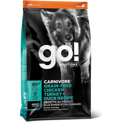 Petcurean GO! Solutions Carnivore Grain Free Chicken, Turkey, & Duck Recipe Dry Dog Food