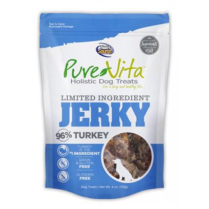 PureVita Limited Ingredient 96% Turkey Jerky Holistic Dog Treats
