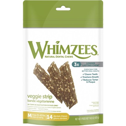 Whimzees Veggie Strip Dental Chew Dog Treats