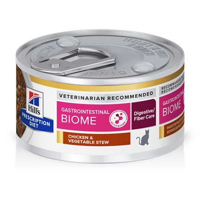 Hill's Prescription Diet Gastrointestinal Biome Digestive/Fiber Care Chicken & Vegetable Stew Cat Canned Food