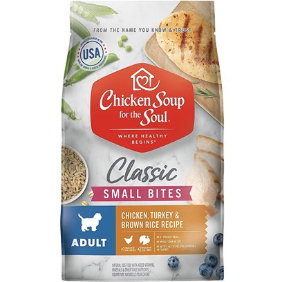 Chicken Soup For The Soul Adult Small Bites Recipe with Chicken, Turkey & Brown Rice Dry Dog Food