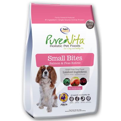 PureVita Small Bites Grain Free Salmon Peas Recipe Dry Dog Food