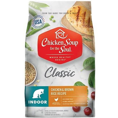 Chicken Soup For The Soul Indoor Recipe with Chicken & Brown Dry Cat Food