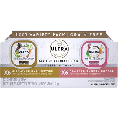Nutro Ultra Grain Free Taste of the Classic Mix Filets in Gravy Wet Dog Food Variety Pack