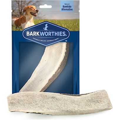 Barkworthies Split Elk Antler Dog Chew for Large Breed Dogs