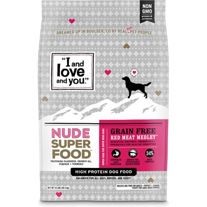 I and Love and You Grain Free Nude Super Food Red Meat Medley Dry Dog Food