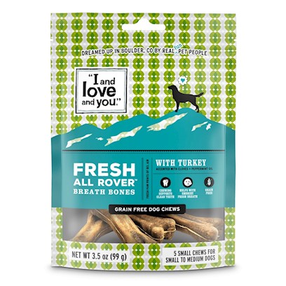 I and Love and You Fresh All Rover Small Breath Bones Dog Chews