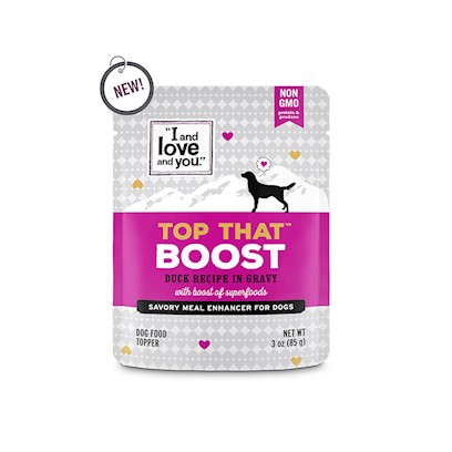 I and Love and You Top That Boost Duck Recipe in Gravy Meal Enhancer for Dogs