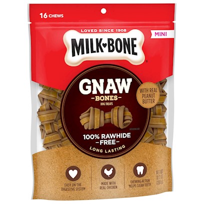 UPC 079100774821 product image for Milk-Bone GnawBones Peanut Butter & Chicken Long Lasting Mini Dog Treats 10.2-oz | upcitemdb.com