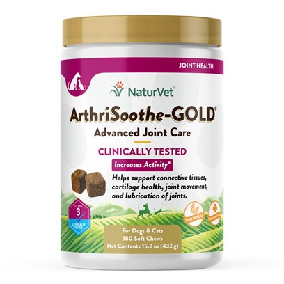NaturVet ArthriSoothe Gold Soft Chews for Dogs and Cats