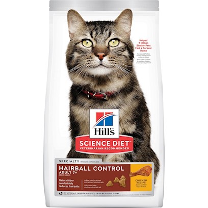 Hill's Science Diet Adult 7 Plus Hairball Control Chicken Recipe Dry Cat Food