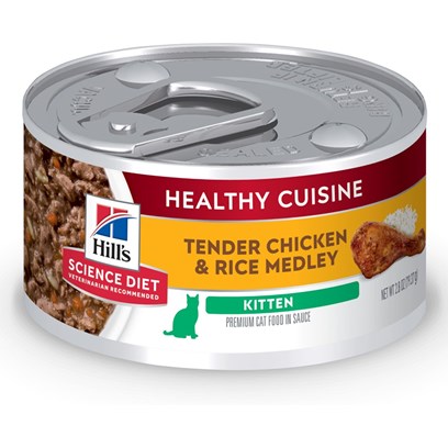 Hill's Science Diet Healthy Cuisine Kitten Roasted Chicken & Rice Medley Canned Cat Food