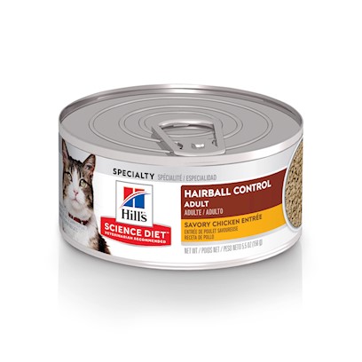 Hill's Science Diet Adult Hairball Control Savory Chicken Entree Canned Cat Food