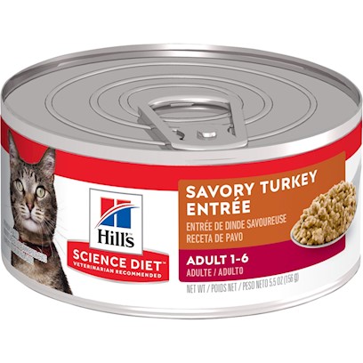 Hill's Science Diet Adult 1-6 Savory Turkey Entree Canned Cat Food