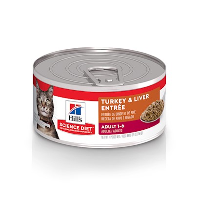 Hill's Science Diet Adult Turkey and Liver Entree Canned Cat Food