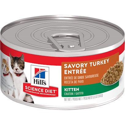 Hill's Science Diet Savory Turkey Entree Canned Kitten Food