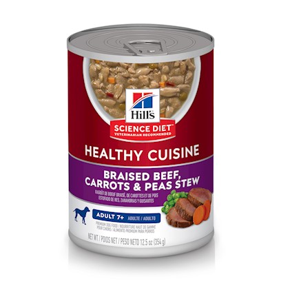 Hill's Science Diet Healthy Cuisine Adult 7+ Braised Beef, Carrots, & Peas Stew Canned Dog Food