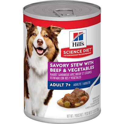 Hill's Science Diet Senior 7+ Savory Stew with Beef & Vegetables Canned Dog Food