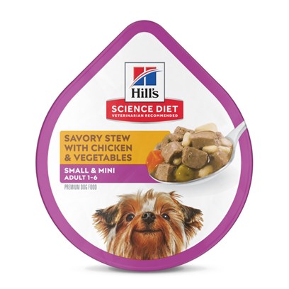 Hill's Science Diet Small & Mini Breed Adult Savory Chicken & Vegetable Stew Dog Food Trays
