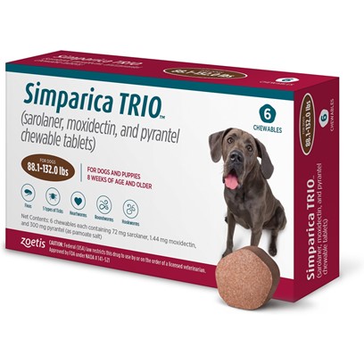 simparica trio chewable tablets tick heartworm chewy zoetis ticks chewables rx vet vetrxdirect prevention phoenix eligible quickview 6ct