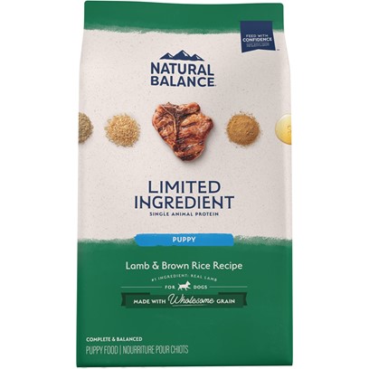 Photos - Dog Food Natural Balance L.I.D. Limited Ingredient Diets Lamb & Brown Rice Puppy Fo 