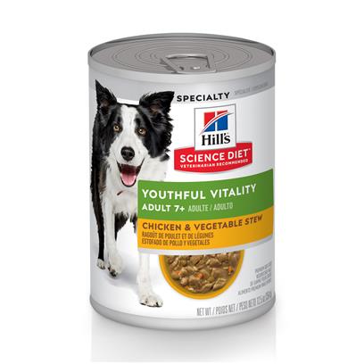Image of Hill's Science Diet Adult 7+ Youthful Vitality Chicken & Vegetables Stew Canned Dog Food