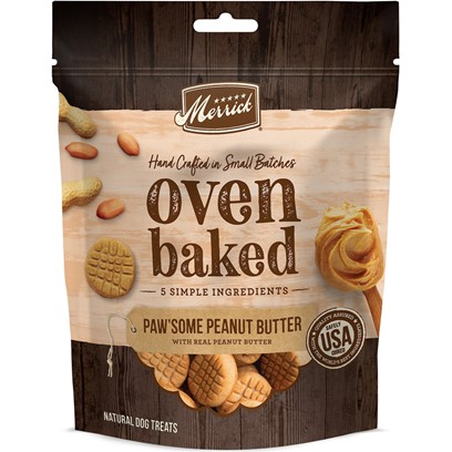 Photos - Dog Food Merrick Oven Baked Paw'some Peanut Butter Dog Treats 11-oz 