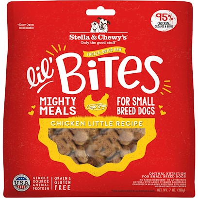 Stella & Chewy's Lil' Bites Chicken Little Recipe Freeze Dried Raw Small Breed Dog Food