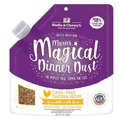 Stella & Chewy's Marie's Magical Dinner Dust Cage Free Chicken Cat Food Topper