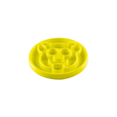 BeOneBreed Yellow Slow Feeder Cat Food Bowl
