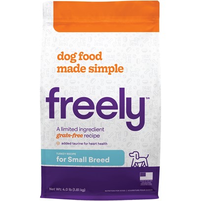 Freely Limited Ingredient Diet Natural Grain Free Turkey Kibble Small Breed Dry Dog Food