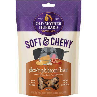 Old Mother Hubbard Soft & Tasty Peanut Butter & Bacon Biscuits Baked Dog Treats