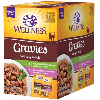 Wellness Complete Health Gravies Grain Free Cat Food Healthy Indulgence Pouches Variety Pack