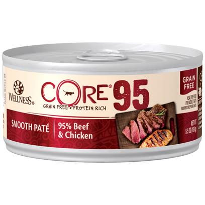Wellness CORE 95% Natural Grain Free Beef & Chicken Wet Canned Cat Food