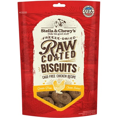 Stella & Chewy's Raw Coated Biscuits Cage Free Chicken Recipe Dog Treats