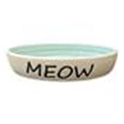Ethical Pet Meow Oval Cat Dish Green