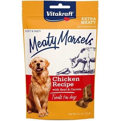Vitakraft Meaty Morsels Chicken Recipe with Beef & Carrots Dog Treats