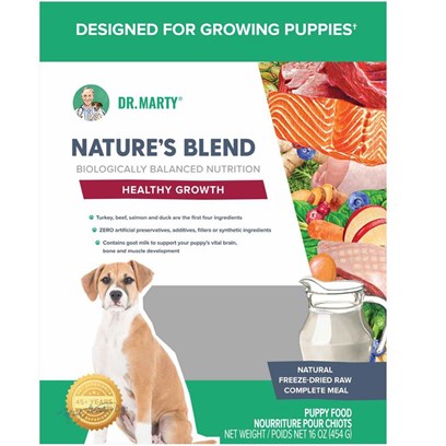 Dr. Marty Nature's Blend Healthy Growth for Puppies Freeze Dried Raw Dog Food